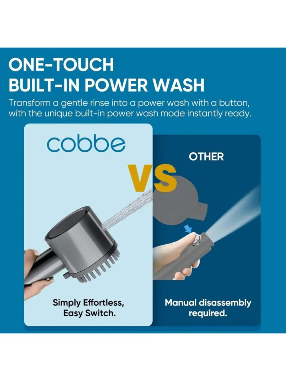 Filtered Handheld Shower Head - 4+1 Spray Modes, Water Filter for Clean Shower